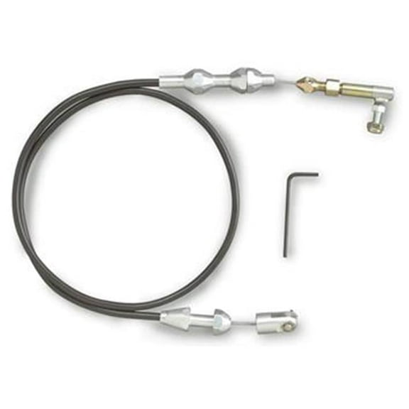 TC1000U Hi-Tech Throttle Cable - Brushed Aluminum, 24 In.