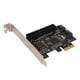 thumbnail image 1 of Tarjeta PCIe 2,0 SATA, 2 puertos, interfaz de 40 pines, 6,0 Gbps, 3,0 Gbps, 1,5 Gbps, SSD PCI E a tarjeta de expansión SATA para Win, 1 of 8