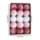 thumbnail image 3 of Paquete de 15 bolas navideñas de terciopelo flocado | Bolas colgantes de plástico de 8 cm para decorar el árbol | Decoración festiva, 3 of 6