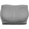 thumbnail image 2 of SURJDE Size Strapless Bra Bandeau Double Women Plus Padded Top Stretchy Removable (D-Multicolor, XXL), 2 of 6