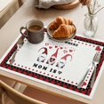 thumbnail image 3 of Mother's Day Placemats Set of 6, Gnome HOME IS WHERE MOM IS LOVE Non-Slip Place Mats Washable Table Mats for Kitchen Dining Table Decorations Indoor/Outdoor, 3 of 9