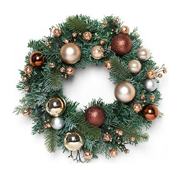 Navidad Con Bola De Navidad Para Puerta Delantera Guirnalda De Feliz Navidad Guirnalda Adorno De Árbol De Navidad Minnieouse HA045238-01