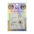 thumbnail image 1 of Unique Bargains 1 Pce Autocollants Visage Strass Accrocheurs pour Concert Blanc Rouge, 1 of 5