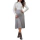 thumbnail image 2 of Falda de maternidad de punto sobre la barriga Inspire Chic para mujeres, falda midi con pliegues, XL, gris, 2 of 6