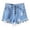 Light Blue, variant on AHTJRT Women's Jean Shorts 2026 Ripped Button Down High Waisted Streetwear Denim Shorts Irregular Fringe Tassels Hem Summer Shorts Light Blue XXXXL