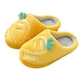 thumbnail image 6 of Gvdentm Girls House Slippers Kids Boys Girls Slippers Warm Soft Winter House Indoor Shoes for Toddler Little Big Kids Non Slip Lightweight Bedroom Slippers with Thick Sole(Yellow,13), 6 of 6