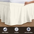 thumbnail image 4 of SGI bedding 9 inch Drop Wraparound Bed Skirt California King Size - No Lifting Required, Adjustable Easy Fit Elastic Strap, Classic Gathered Styling Dust Ruffle, Fade Resistant -Cream, 4 of 7