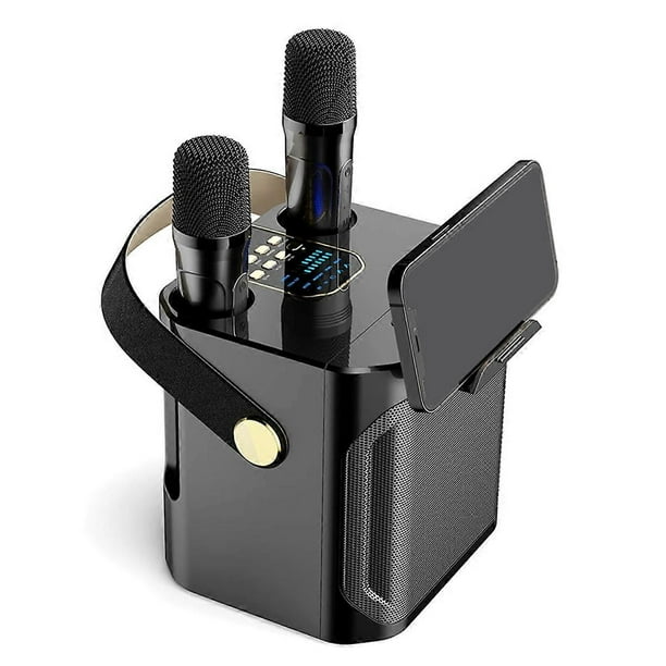 High Power Karaoke Bluetooth Speaker Portable 360 Stereo Surround Wireless Subwoofer with Dual Micro