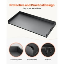 Black Washer Dryer Countertop, 54" Width Wood Top Shelf for Laundry Room Organization, Sturdy & Durable