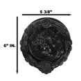 thumbnail image 2 of Hand Forged Cast Iron Black Royal Venetian Lion Head Decorative Door Knocker, 2 of 8