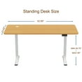 thumbnail image 2 of Furmax 63" x 24" Home Office Electric Height Adjustable Standing Desk,Wood/ White, 2 of 7