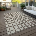 thumbnail image 6 of Addison Rugs Chantille Indoor/Outdoor Transitional Squares Brown Washable Rectangle Rug, 2'6" x 3'10", 6 of 6