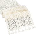thumbnail image 4 of Table Runner, Cotton Crochet Lace Table Runner With Tassels, Vintage Wedding Table Runner Bohemians Dining Room Style, 4 of 5