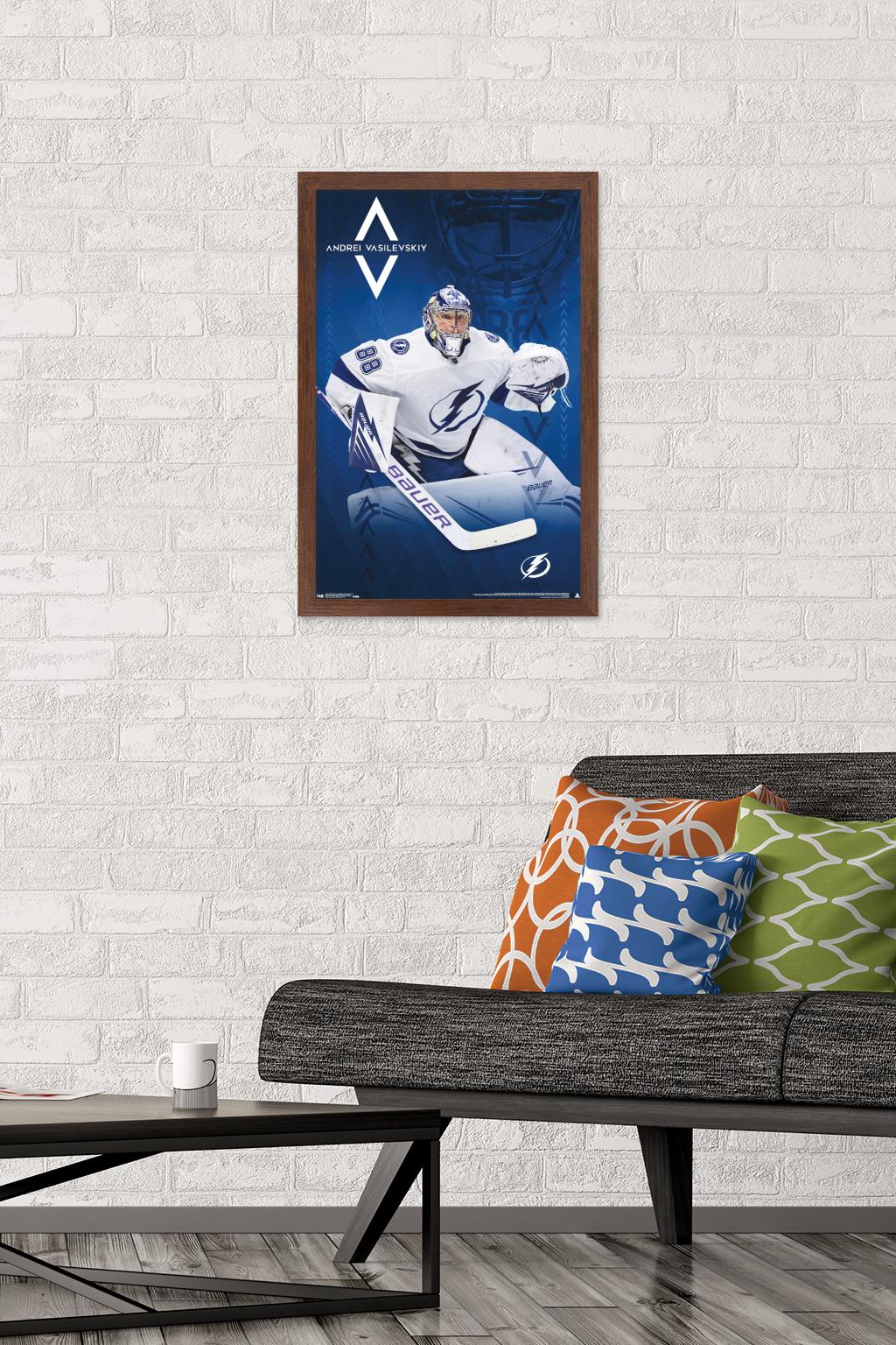 NHL Tampa Bay Lightning - Andrei Vasilevskiy 19 Wall Poster, 14.725" x 22.375" Framed