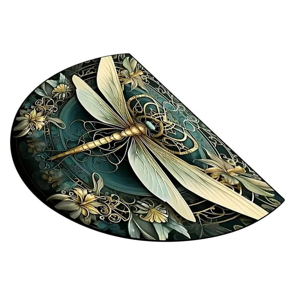 JoyMoreHome Half Round Door Mat, 15.8X23.6 Inch Durable Washable Non-Slip Decorative Door Mat, for Porch, Indoor Outdoor Entrance, Front and Back Door