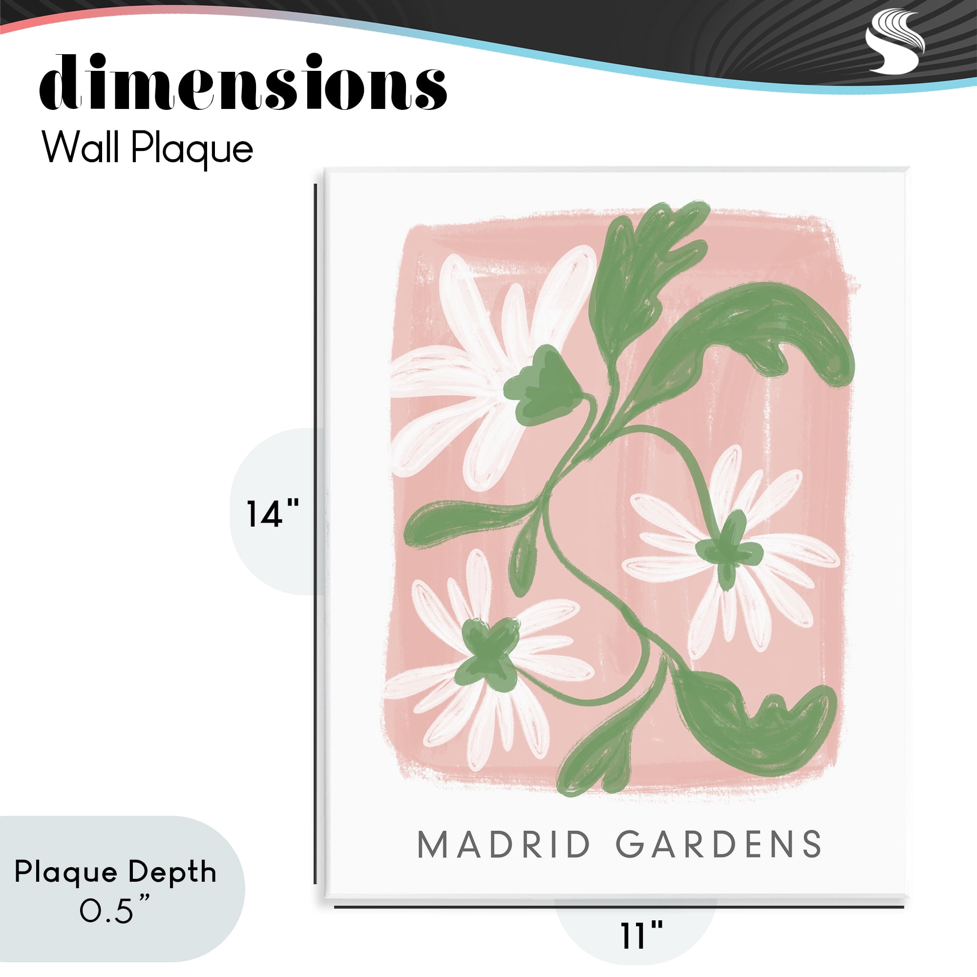 Stupell Industries Madrid Gardens Pastel Blooms Wall Plaque Art, design by Lucille Price