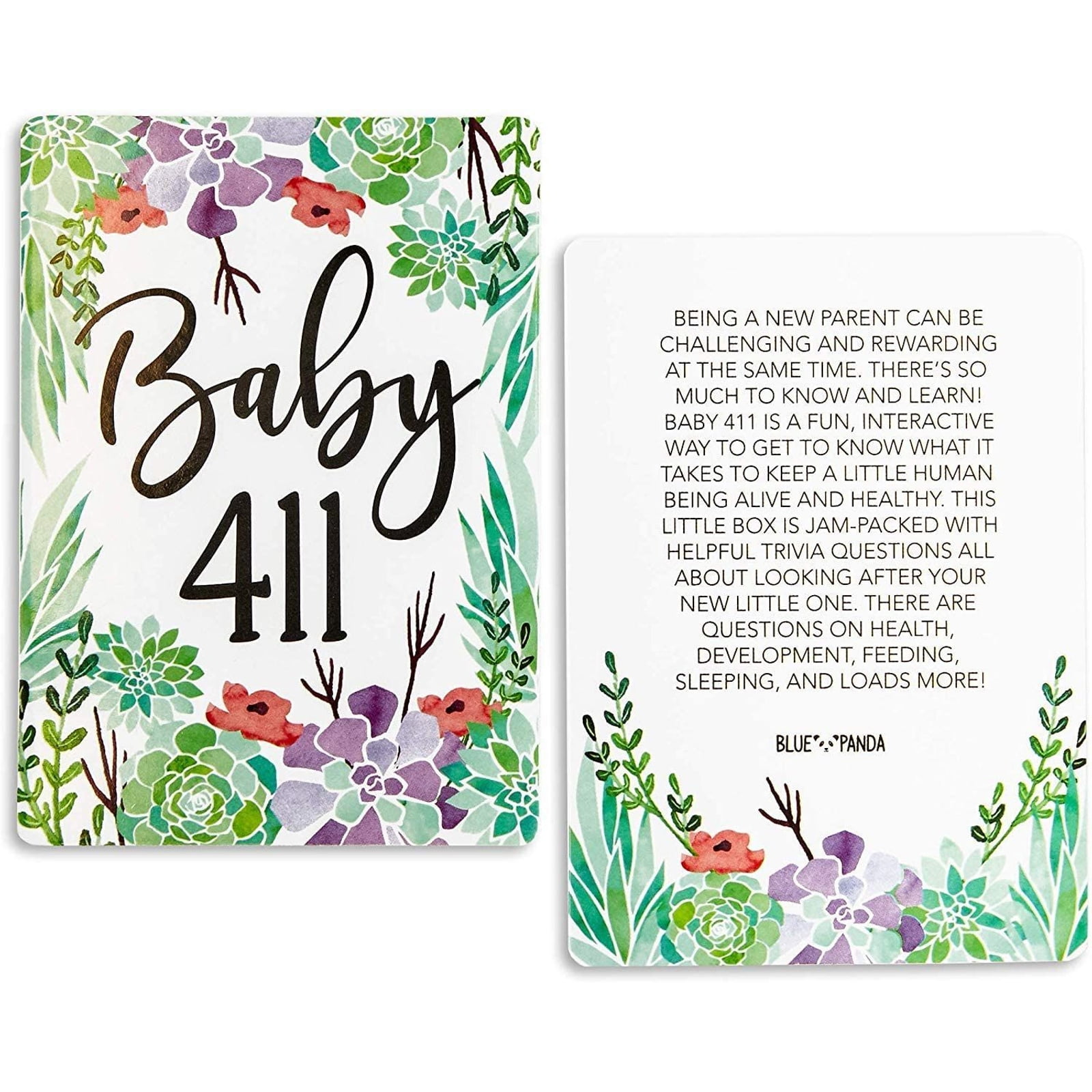 100 Cards Floral Baby Shower Party Trivia Card Game Double Sided 2 5 X 3 5 Inches Walmart Com