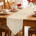 thumbnail image 2 of Beige Geometric Table Runner Linen Burlap Table Runner 72 Inches Long Modern Color Block Abstract Dresser Scarves for Kitchen Island Coffee Dining Room Party Wedding Banquet Holiday Decor 18"x72", 2 of 8