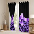 thumbnail image 3 of Homewish Cartoon Ribbon Bowknot Curtains Pack of 2 (42x84 Each) For Children Teens Girls,Abstract Cheetah Print Curtains Blackout,Dreamy Princess Bedroom Curtains,Microfiber Bedroom Decor, 3 of 6