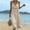 Beige plus size boho maxi dress a1, variant on Women Plus Size V Neck Sleeveless Boho Flowy Spaghetti Strap Maxi Dress Solid Casual Loose Long Dresses Beach, Purple M