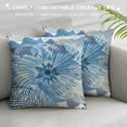 thumbnail image 3 of JEUXUS Nautical Coastal Lumbar Throw Pillow Covers Ocean Seashell Coral Starfish Decorative Pillow Cases Summer Beach Blue Gray Beige Pillow Covers Home Decor For Living Room Sofa Couch, 3 of 5