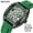 green, variant on Sport Mechanical Movement Wristwatch for Men Luxury Silicone Strap Automatic Watch Waterproof Luminous Big Dial Clock 8601