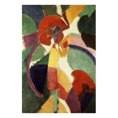 Parisian Room Decor Femme À L'Ombrelle Ou La Parisienne (Woman with Umbrella or the Parisian Lady), 1913 Print Wall Art By Robert Delaunay ()