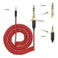 thumbnail image 3 of Cable De Auriculares En Espiral, Cable De Sonido Con Conector Chapado En Oro Para QC45 QC35 QC25, Compatible Con IOS, Longitud Estirable De 170 Cm, 3 of 8