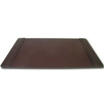 Chocolate Brown Leather 22 in. x 14 in. Desk Pad with Side Rails