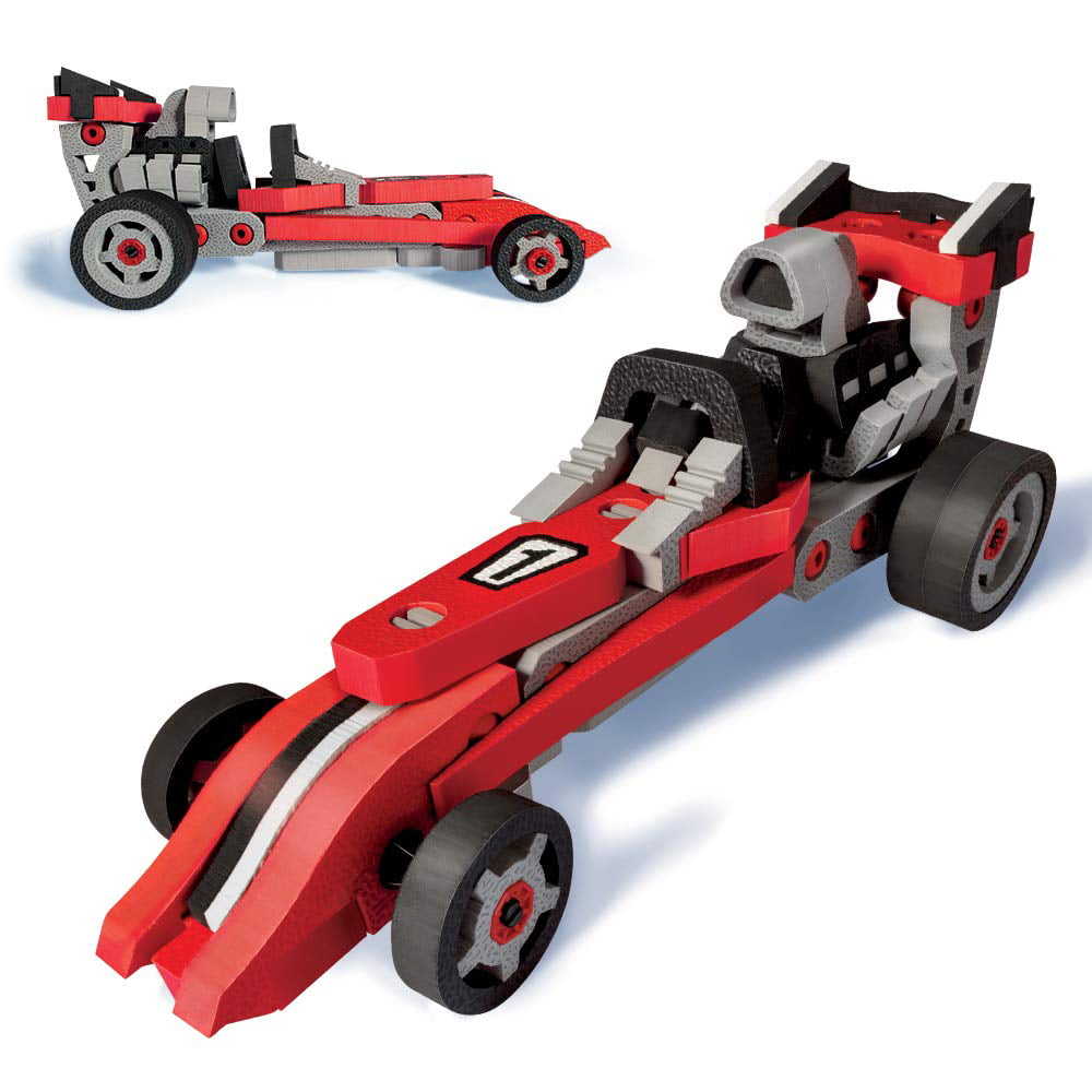 DIY Building Construction Set STEM Toy Bloco Toys 3 in 1 Race Car 200 Pieces Formula 1 Go Kart & Dragster