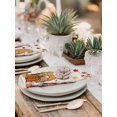 thumbnail image 5 of Fall Thanksgiving Cloth Napkins Set of 4 Reusable Dinner Napkins, Maple Leaf Pumpkin Gnomes Gray Wooden Cocktail Napkin Washable Table Napkins for Wedding/Holiday Party/Baby Shower 20"x20", 5 of 7