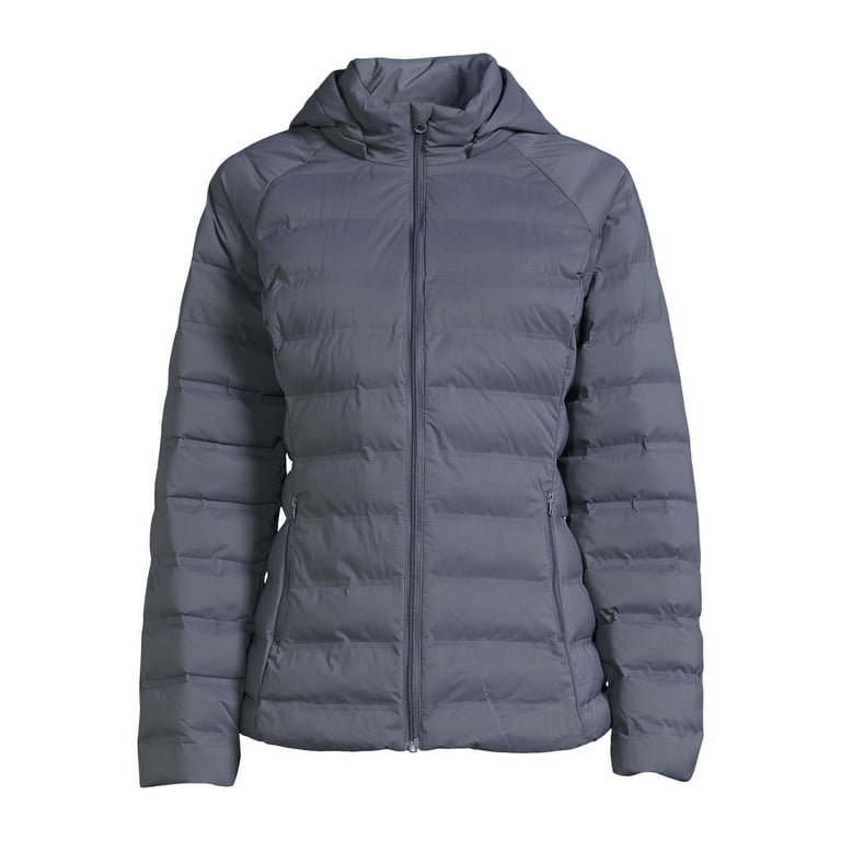 Time and tru best sale women's hooded puffer jacket