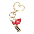 thumbnail image 2 of WEUVEB Lipstick Charm Keychain Metal Heart 1Pcs Back to School, 2 of 8