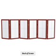 thumbnail image 2 of Red Lantern 2 ft. Short Desktop Double Cross Shoji Screen - Rosewood - 6 Panels, 2 of 8