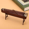 thumbnail image 4 of NFTIGB Miniature Wooden Musical Instrument Model Guzheng Display Mini Ornaments Craft Home Decor Figurine 6.3 inches / 16 cm with Stand and Storage Box for Desk and Office Table, 4 of 5