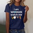thumbnail image 2 of iTNHFP T-Shirts pour Femmes Tee-Shirt Décontracté Col Rond / Manches Courtes pour Confort et Style, 2 of 4