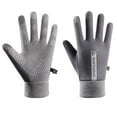 thumbnail image 2 of Hvmvliv Winter Gloves Outdoor Warm Gloves for Unisex Winter Skiing Windproof Water-Proof Touchs Screen Gloves with Thermal Soft Knit Lining Long Finger Insulation Gloves D, 2 of 2