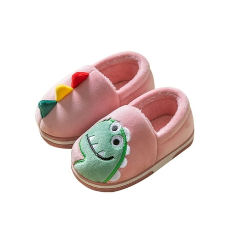 

Boys Girls Fuzzy Knitted Slip On Cotton Slippers Faux Fur Lined Shoes House Bedroom Slippers Cozy Memory Foam Light Weight Winter Booties with Anti-Slip Rubber Sole Green 1415