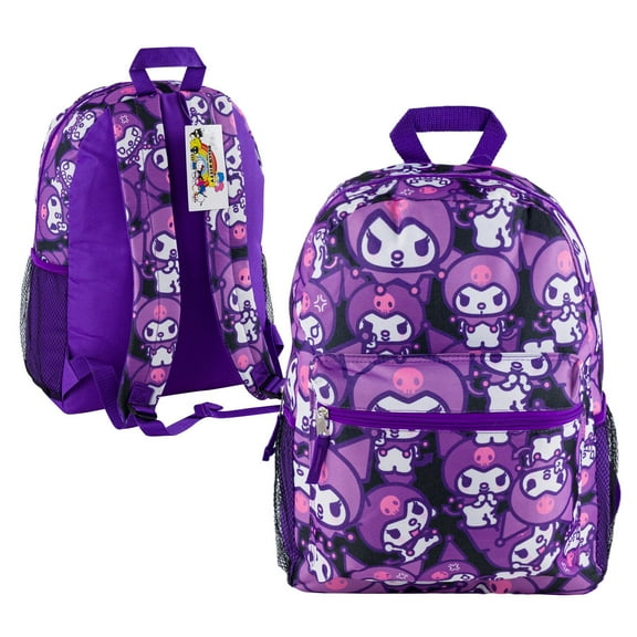 Hello Kitty 16 inches Large Allover Print Backpack- kuromi