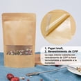 thumbnail image 2 of 100 pcs Bolsa de Papel Kraft con Ventana, Bolsas de Papel Kraft con Ventana Transparente, Para Sellar y Conservar Alimentos, 14 × 20cm (50 pcs) y 16 × 23 cm (50 pcs), 2 of 4