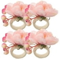 thumbnail image 5 of PAMINGONO Pink Alloy Napkin Rings Decorative Serviette Ring For Parties And Banquets, 5 of 8