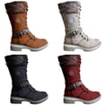 thumbnail image 2 of Zapatos De Invierno Para Mujer, Botas, Botines, Botas Impermeables Para Exteriores, Botas De Media Pantorrilla, Botas De Punta Redonda De Tacón Bajo, Botas De Punta Redonda Para Mujer matsuzay AP006543-14, 2 of 6