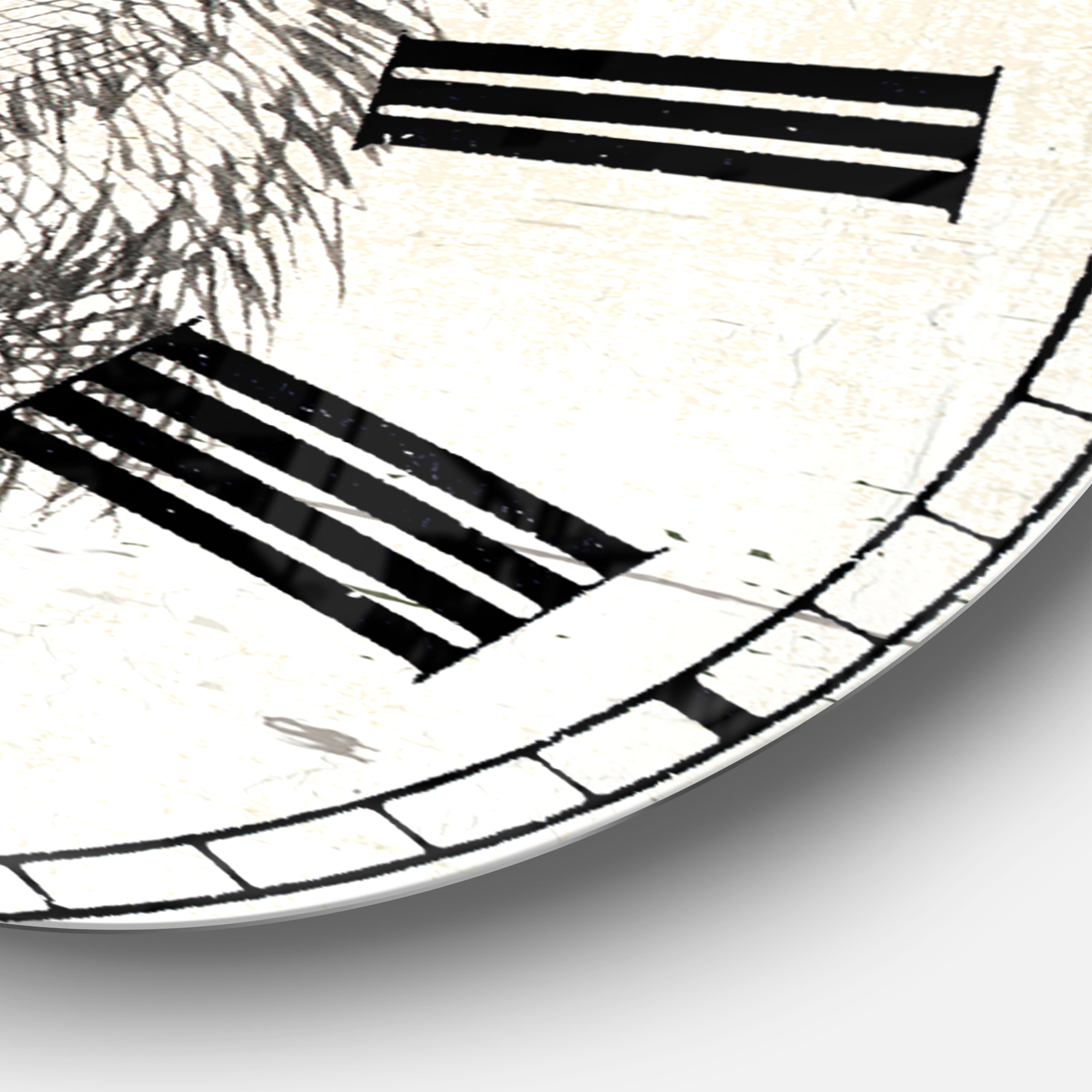 Designart Oversized Off-White Analog Round Modern Traditional Wall Clocks, CLM30977-C23