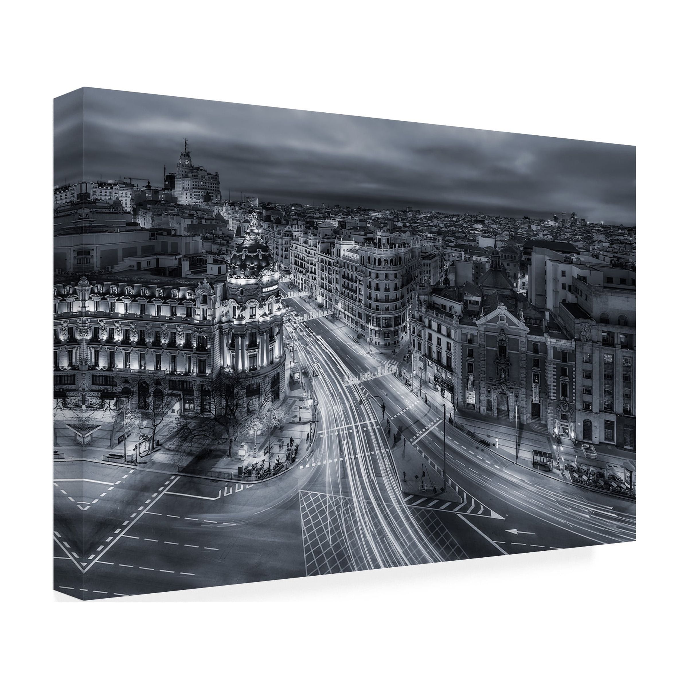 Javier De La 'Madrid City Lights' Canvas Art
