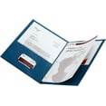 Office Depot® Brand TwinPocket Portfolios with Fasteners, Dark Blue