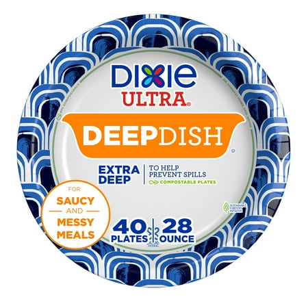 Dixie Ultra 9.6 in Deep Dish Paper Plates 40 ct