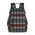 thumbnail image 1 of Disketp Skull santa hat Mochila Ligera e Impermeable, Mochila de Día Resistente para Viajes, Senderismo y Uso Diario para Hombre y Mujer, 1 of 7