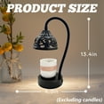thumbnail image 2 of HIBIBUD Wax Melt Warmer,Adjustable Height Wax Warmer for Scented Wax,Exquisite Hollow Design Lamp Candle Warmer,black2, 2 of 7