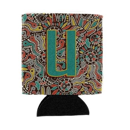 

Carolines Treasures CJ2013-UCC Letter U Retro Tribal Alphabet Initial Can or Bottle Hugger Can Hugger multicolor