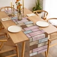 thumbnail image 3 of Pink Brown Vintage Table Runner - 120 Inch Long, Kitchen Dining Table Runner Dresser Scarves, Retro Farmhouse Elegant Pastoral Farmhouse Decor for Coffee Tables Wedding Party Banquet, 3 of 8
